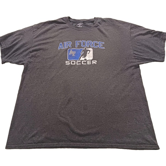 Champion Other - Champion Mens Air Force Soccer T-Shirt 2XL Gray Heather Short Sleeve Graphic Tee